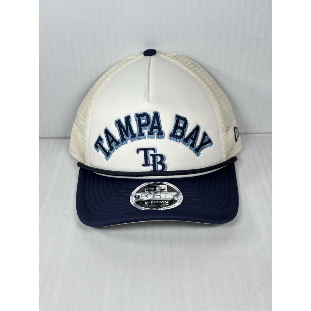 Tampa Bay Rays New Era M-Crown 9FORTY A-Frame Trucker Snapback Hat Cap NEW